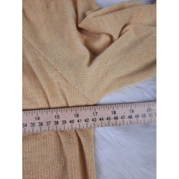 Stitch and Knot Womens 3/4 Sleeve Tie Front Top Size Large Yellow button front - Picture 4 of 6